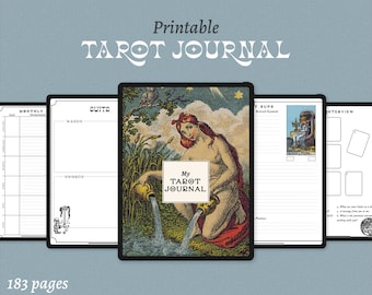 Digitales Tarot Journal: Legungen, Legungen, Spickzettel (183 Seiten) (druckbar)