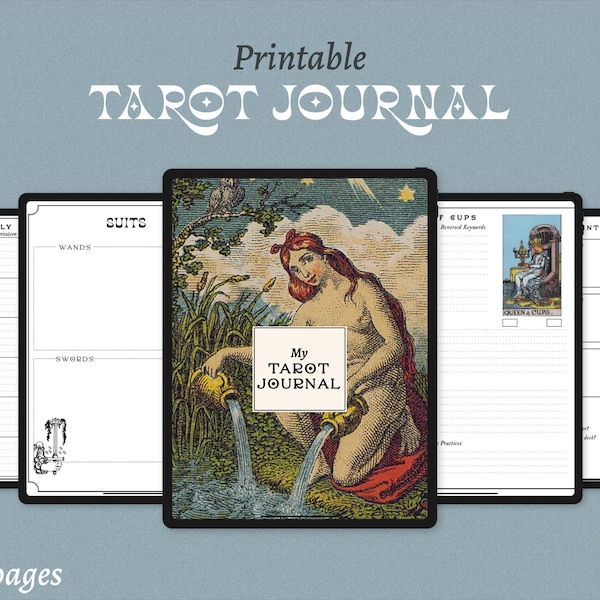 Diario digitale dei tarocchi: letture quotidiane, stesure, foglietti riassuntivi (183 pagine) (stampabile)