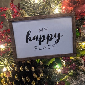 Farmhouse Sign 4x6in, Christmas Gift, Wood Framed, Gather, Pet sign, Pet Gift, Tiny Home Decor, Doll House decor, Office decor, Small sign