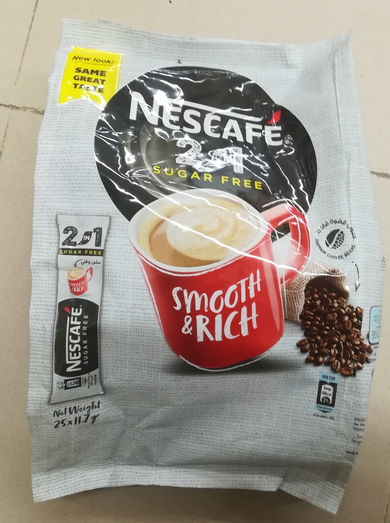 Nestle Nescafe 2 in1 suger free Sachets 25 sticks 11.7 grams Etsy