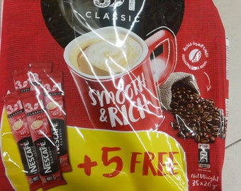 nestle Nescafe classic 3 in1 smooth and rich Sachets 35 sticks 20 grams each