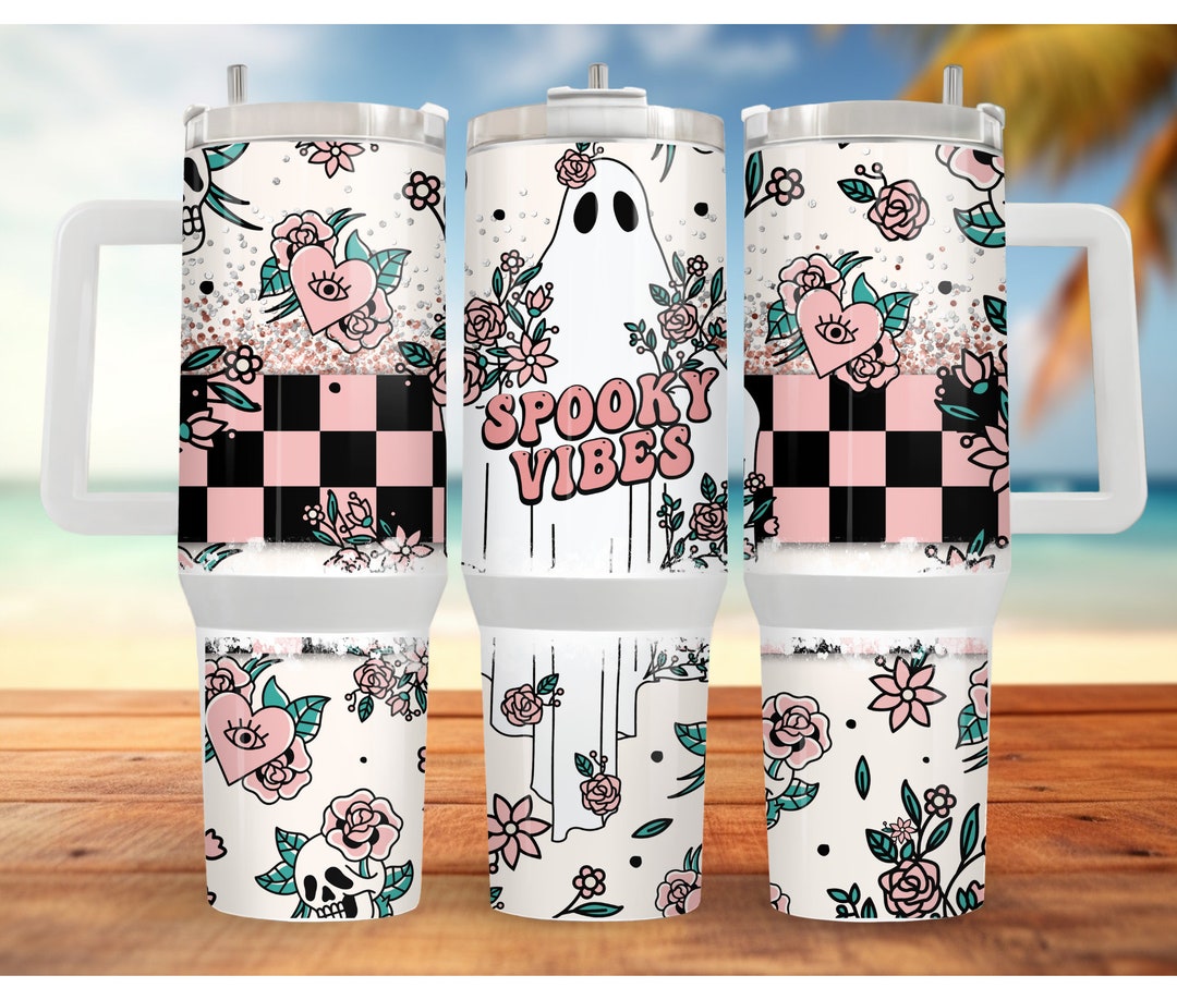 Spooky Vibes Tumbler 40oz Halloween Tumbler Cup 40oz Etsy