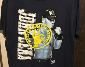 T-shirt Vintage John Cena WWE Années 2000 - Taille XL Homme - Noir, Occasion Très Bon état