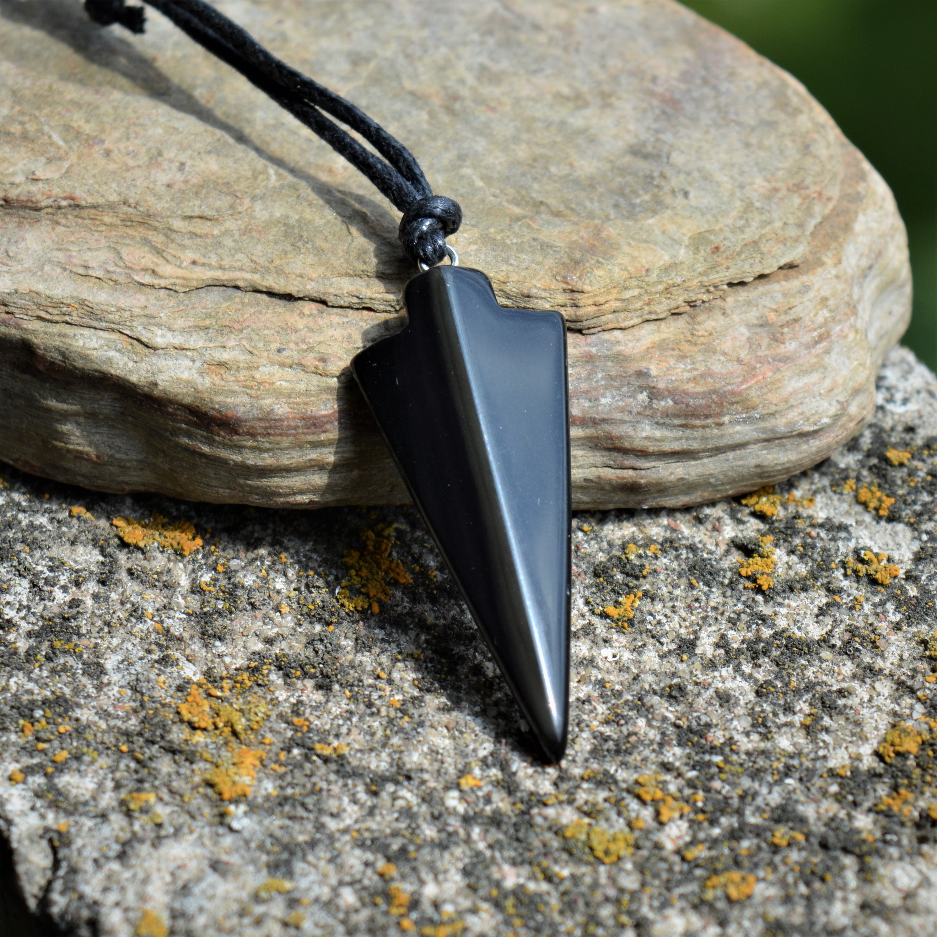 Mens obsidian necklace Clearance