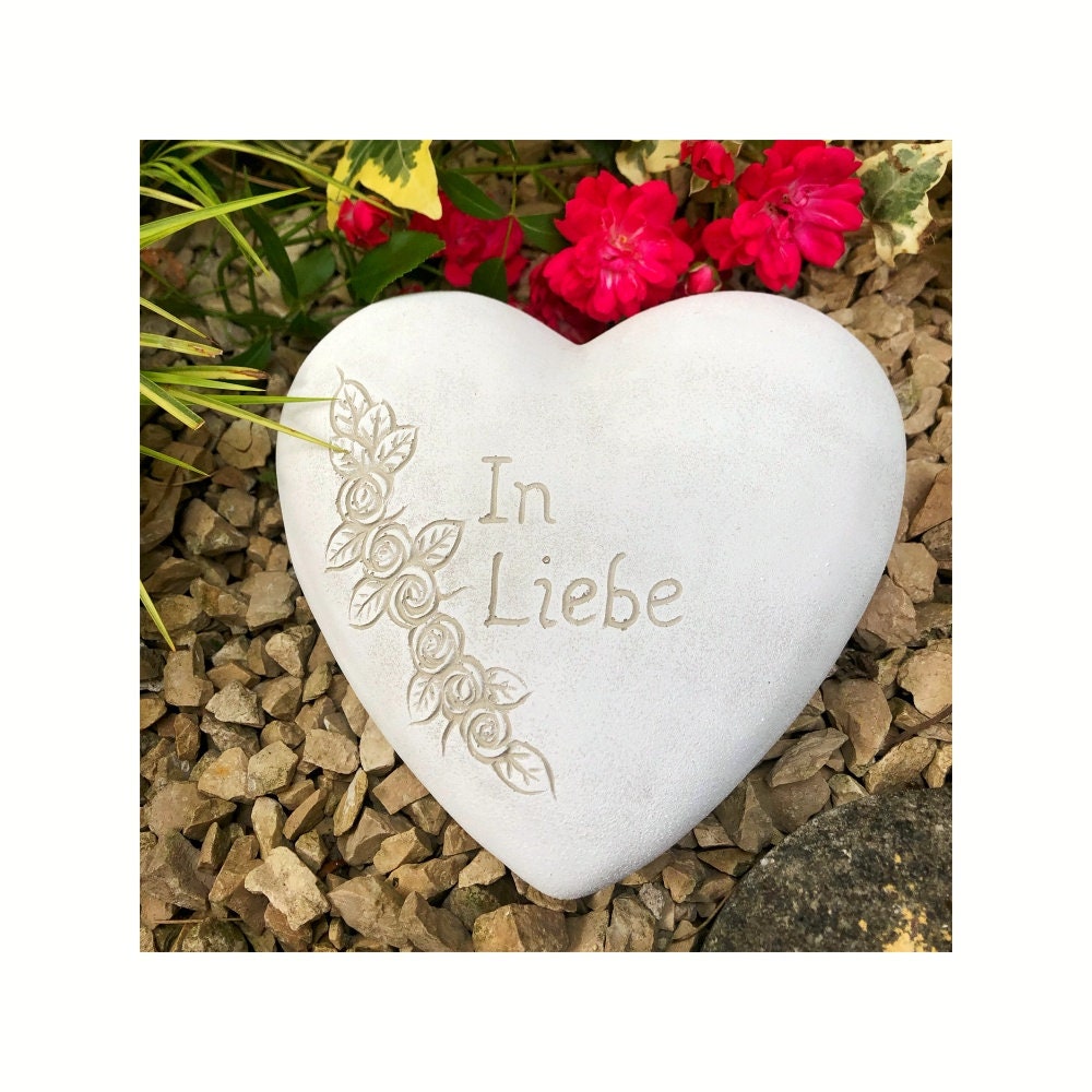 XXL Grabherz Spruch Grabschmuck Grab Herz In Liebe ca.1300g Etsy.de