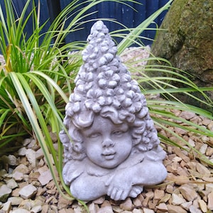 Stone figure elf garden figure figure cast stone frost-proof decorative figure garden decoration head blossom