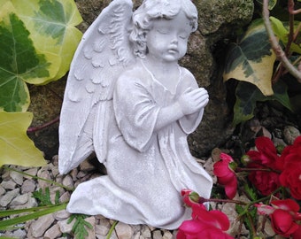 Angel Tomb Angel Praying Memorial Stone Tomb Decoration Tomb Deko Mourning Heart