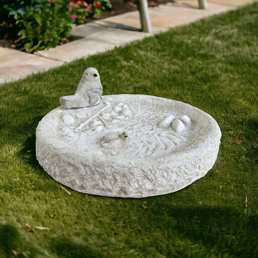 Bird Troughs Bird Bath Water Point Bird Pool Turtle GREY With Etsy