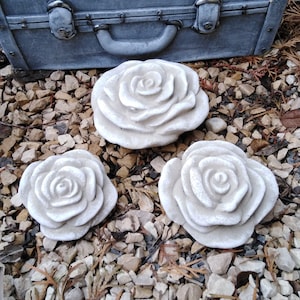 Stone Rose Stone Rose Rose Blossom Flower Stone Cast Frostproof Weatherproof Garden Decoration
