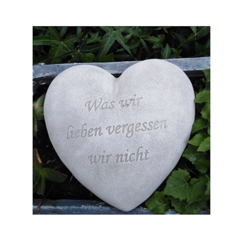 Grabherz Spruch Grabschmuck Grab Herz Was wir lieben Etsy