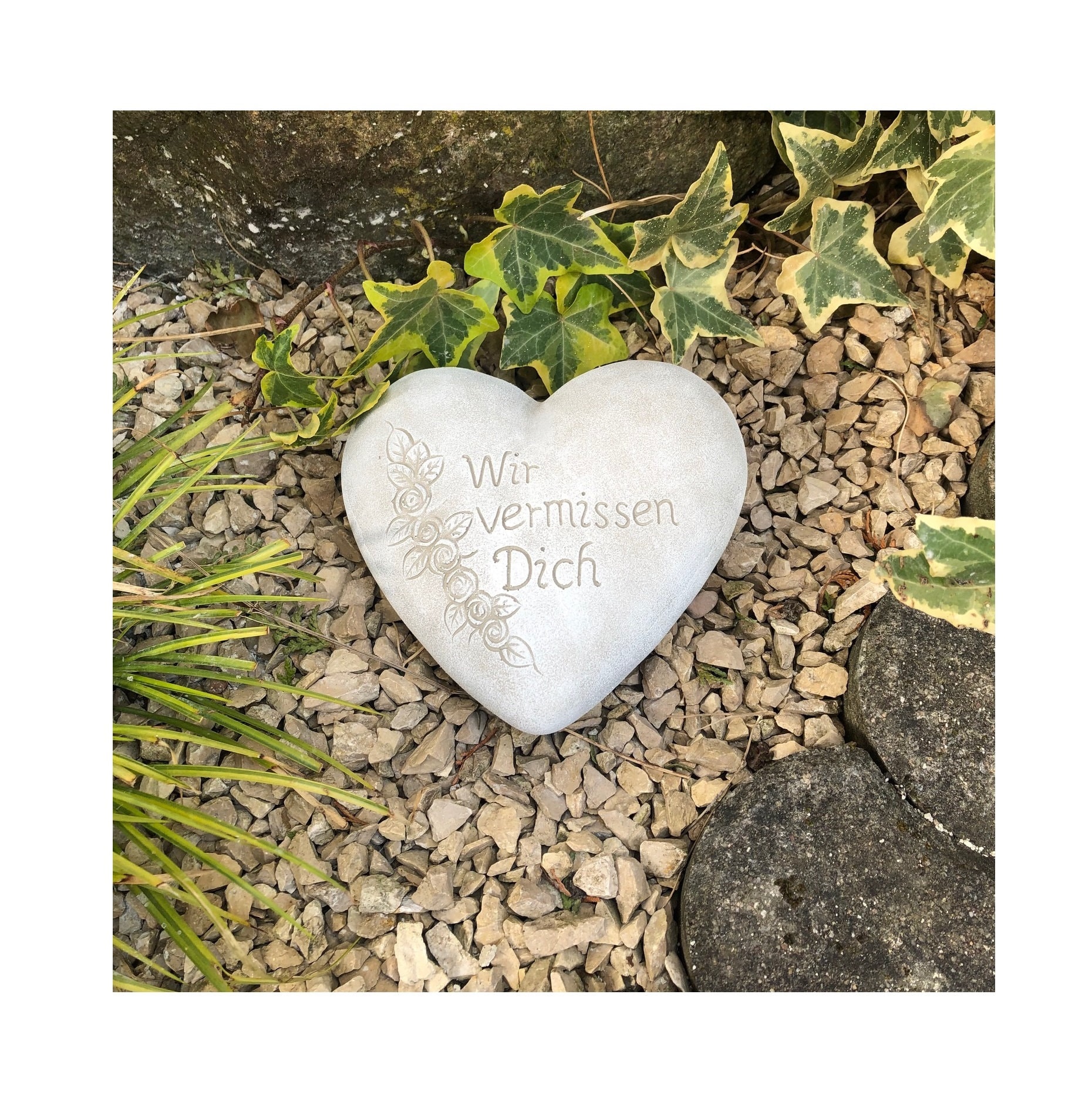 XXL Grabherz Spruch Grabschmuck Grab Herz Wir vermissen dich Etsy.de