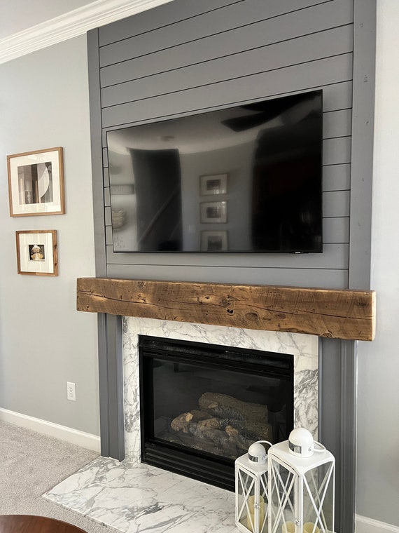 Reclaimed Solid Wood Fireplace Mantels - Etsy
