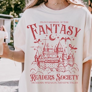 Fantasy Readers Society Shirt, Fantasy Readers Book Club, Fantasy Readers Gift Dragon Shirt Bookish Shirt Reading Shirt for Women Gift