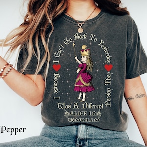 Women's T-Shirts [Out of Print] Lewis Carroll / Alice's Adventures in Wonderland Dolman Tee (Heather Grey) (Womens) Alice in Wonderland Shirt, Heather Gray Lady's T-shirt With