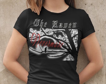 Edgar Allan Poe Literary Shirt The Raven Shirt Nevermore Shirt Bookish Shirt Goth Dark Academia Poet Shirt Alt Clothing Literature Shirt