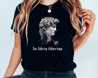 In Libris Libertas Shirt Light Academia Clothing Dark Academia Clothing Dark Academia Shirt Light Academia Shirt Bookish Shirt