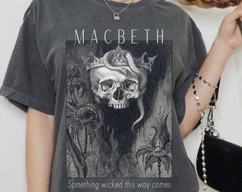 Macbeth Shirt, Shakespeare Shirt, Art Hoe, Vintage Art Clothes, Art Academia, Shakespeare Gift, Literary Gift, Dark Academia, Light Academia