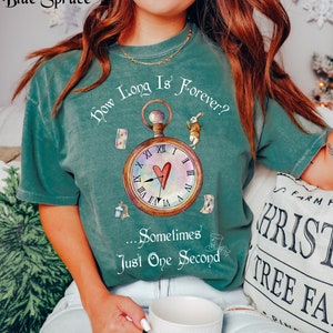 Vintage Alice in Wonderland Shirt, Alice in Wonderland Shirt, How Long Is Forever, Mad Hatter, Alice in Wonderland Comfort Colors Shirt