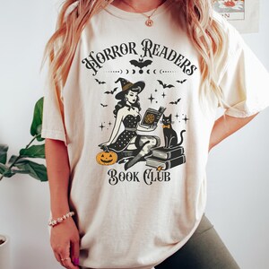 Horror Readers Book Club Shirt, Horror Readers Shirt, Halloween Book Club Shirt, Halloween Book Shirt, Horror Books Tee, Horror Book Lover Ivory