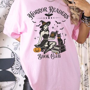 Horror Readers Book Club Shirt, Horror Readers Shirt, Halloween Book Club Shirt, Halloween Book Shirt, Horror Books Tee, Horror Book Lover Blossom