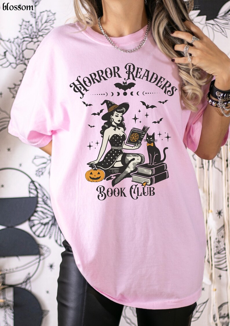 Horror Readers Book Club Shirt, Horror Readers Shirt, Halloween Book Club Shirt, Halloween Book Shirt, Horror Books Tee, Horror Book Lover Blossom