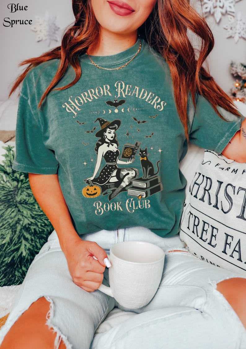 Horror Readers Book Club Shirt, Horror Readers Shirt, Halloween Book Club Shirt, Halloween Book Shirt, Horror Books Tee, Horror Book Lover Blue Spruce