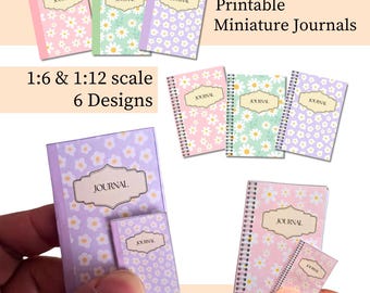 Miniature Printable Journals 1/6 and 1/12 scale