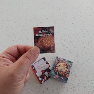 Livros de receitas de Natal em miniatura para impressão em escala 1/6 para bonecas Barbie Blythe | Download digital