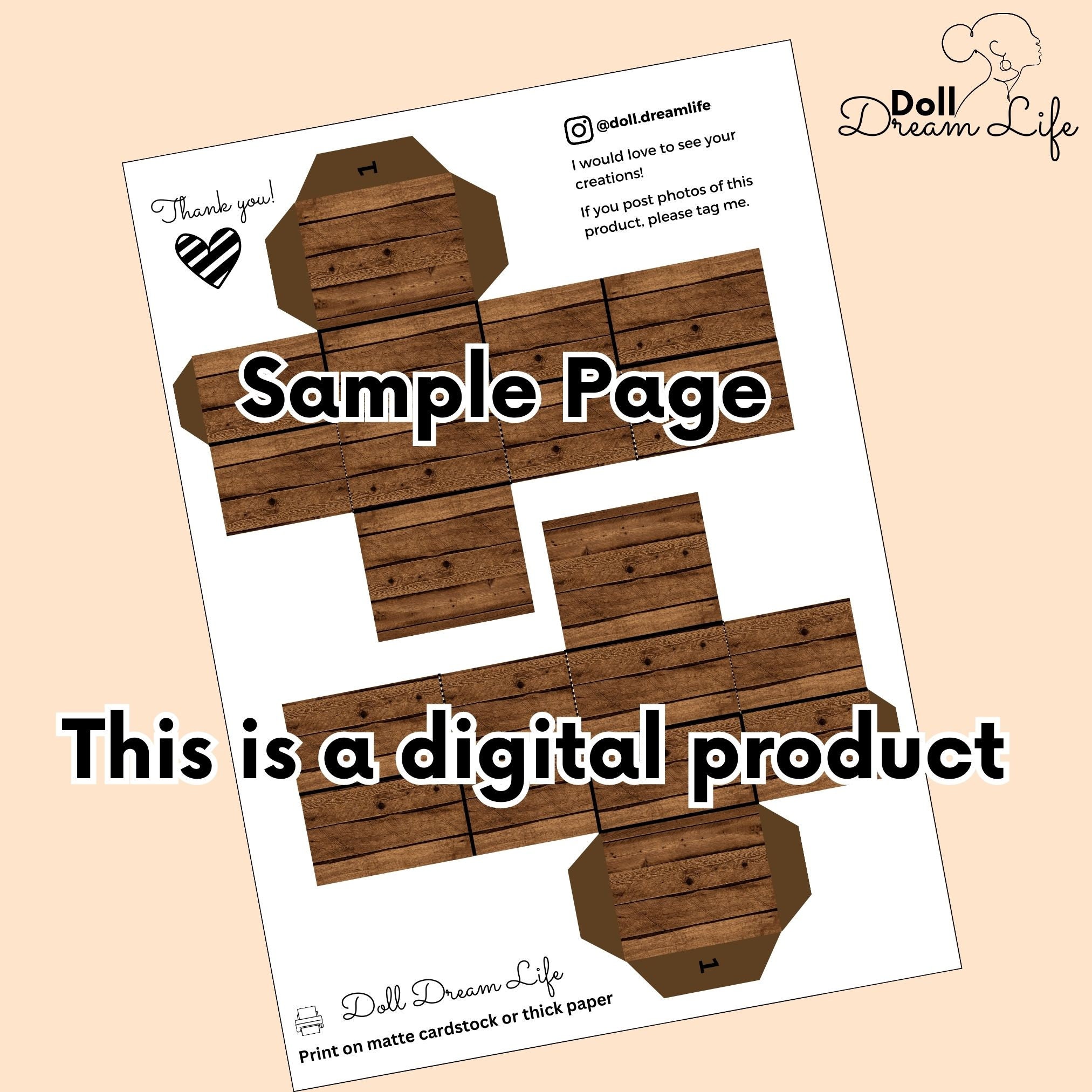Printable 1:6 Scale Miniature 6 Sizes Wooden Plant Box for - Etsy