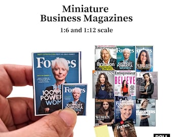 Printable Miniature Business Magazine Covers for 1/12 and 1/6 scale