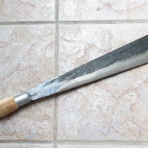Crude - 11 Inch Carbon Steel Outdoor Brush Clearing Machete Knife , Forged