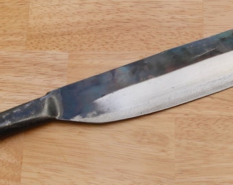 Crude - Asian Nakiri Kitchen Chef Knife, Super Sharp, Thin Blade, Carbon Steel