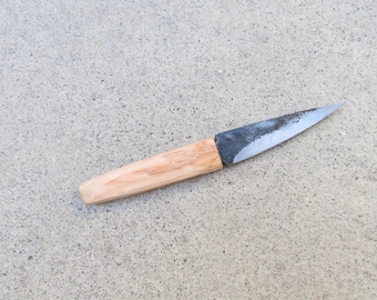 Crude - 3.5 Inch Asian Paring Knife - Carbon Steel - Thin, Light, SHARP !