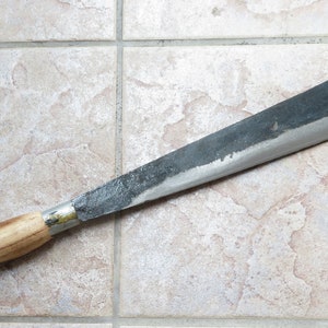 Crude - 10 Inch Carbon Steel Outdoor Brush Clearing Machete Knife , Forged