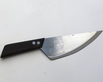 Crude - Asian Carbon Steel Boning Chef Kitchen Knife, Sharp, 8 Inch, Hand Made