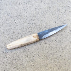 Crude - 3 Inch Asian Paring Knife - Carbon Steel - Thin, Light, SHARP !