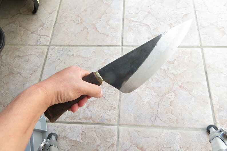 Crude - Premium 8 Inch Asian Carbon Steel Boning Chef Kitchen Knife, Sharp, bild 3