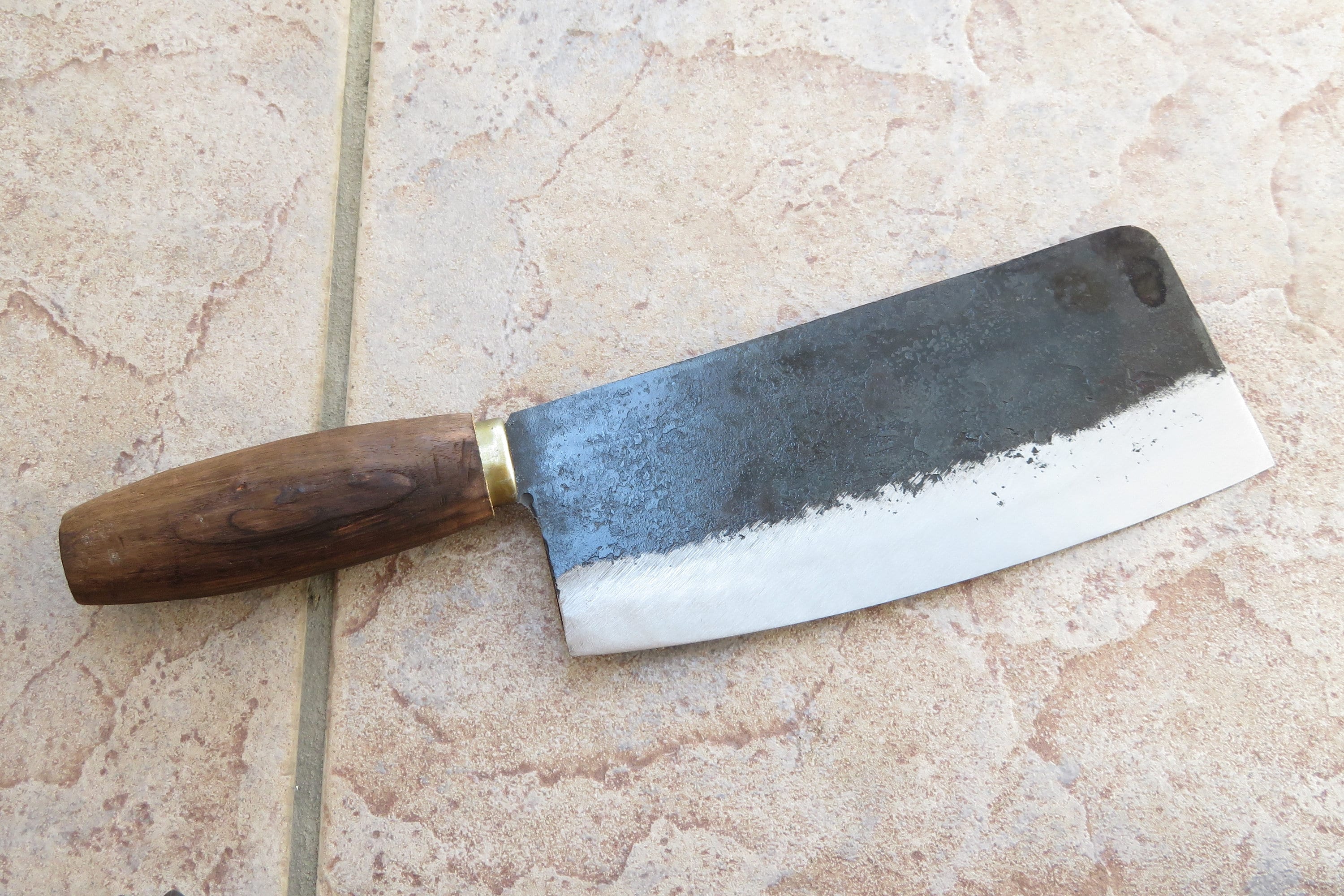 Crude Premium Chinese Cleaver Vegetable Chef Knife, 8 Inch Narrow