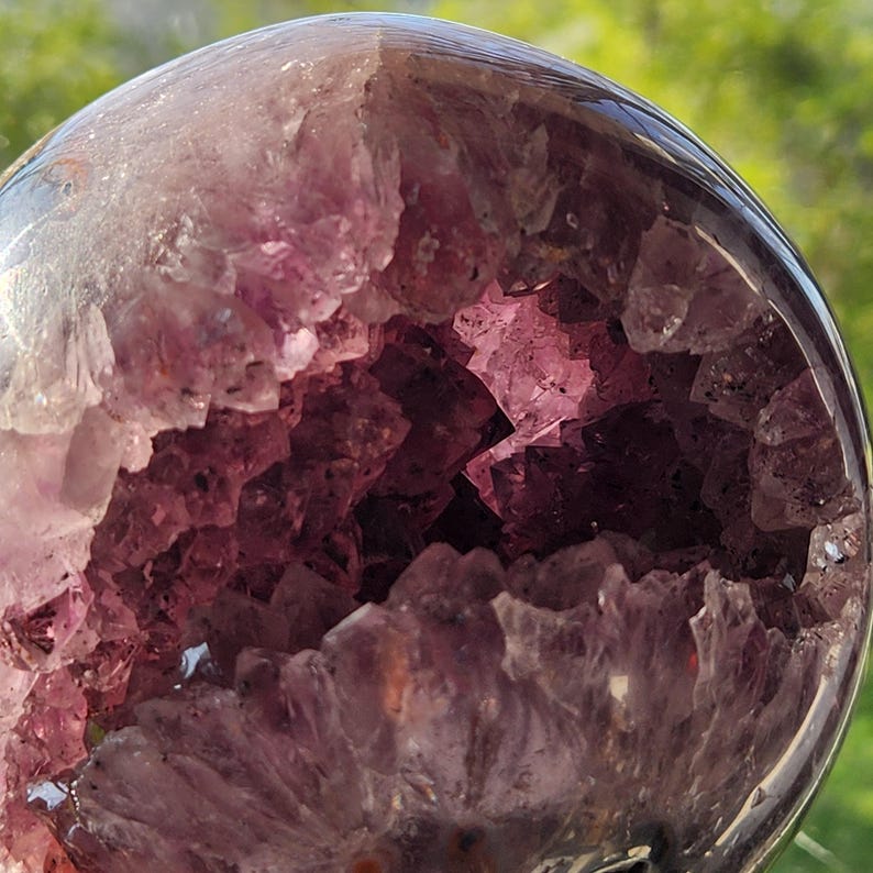Amethyst Crystal Geode Sphere (97.9mm) - Etsy Canada