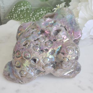 Aura Sphalerite Money Toad Carving Feng Shui Crystal Frog