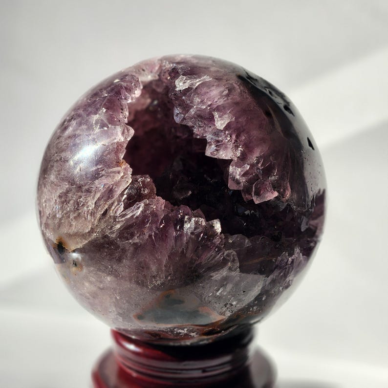 Amethyst Crystal Geode Sphere (97.9mm) - Etsy Canada