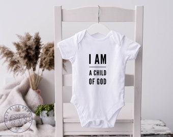 I am a Child of God Baby Onesie®, Pregnancy Announcement Onesie®, Pregnancy Reveal Gift, Baby Announcement Onesie®, Christian Baby Gift