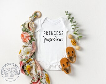 princess jasmine baby onesie