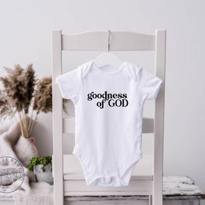 Goodness of God Baby Onesie® | Little Answered Prayer | Christian Baby Onesie® Gift® | Pregnancy Announcement to Husband or Grandparents