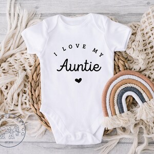 I Love My Auntie Baby Onesie®, Pregnancy Announcement to Sister, Baby Shower Gift, Baby Announcement to New Aunt