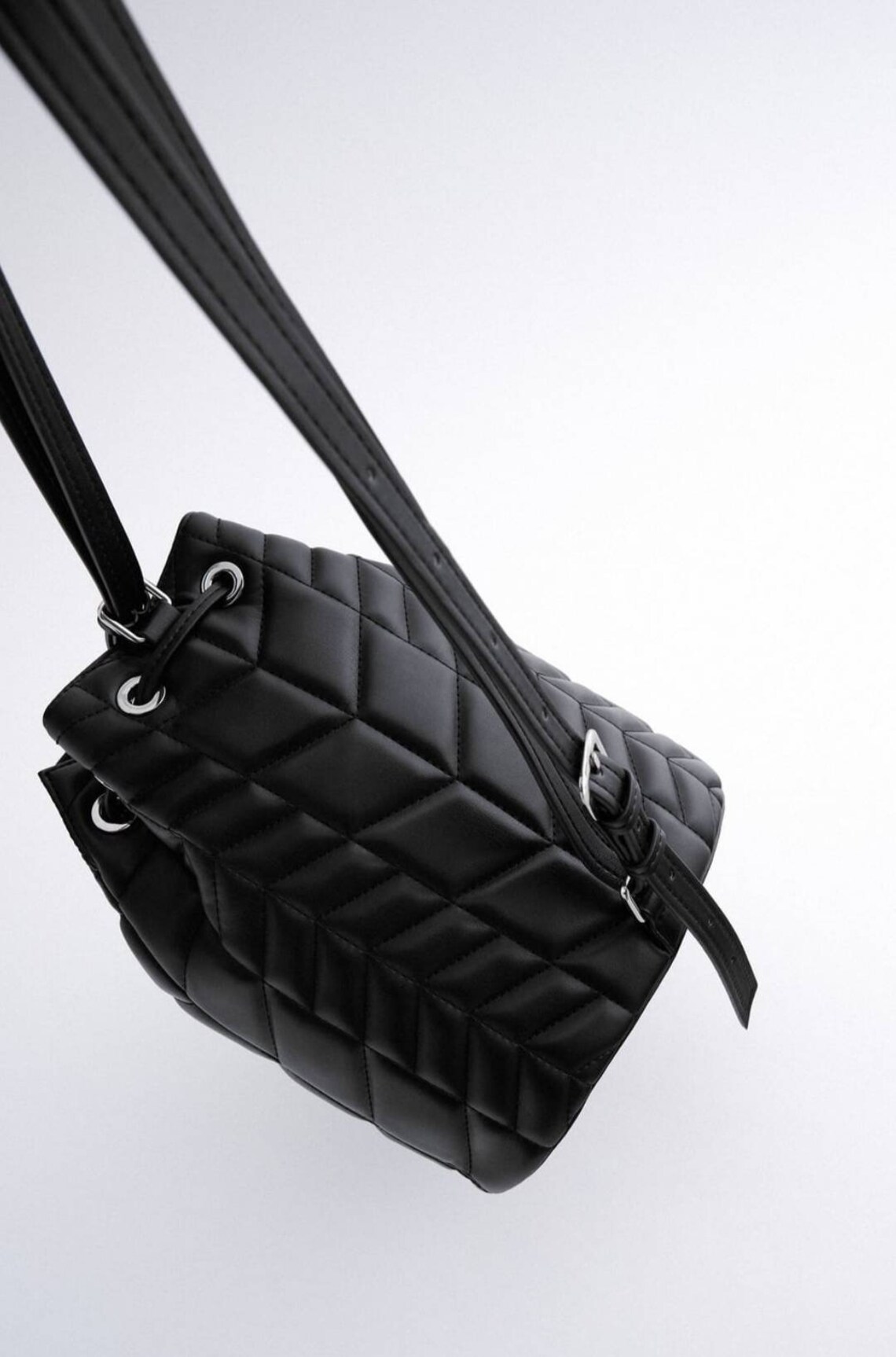 zara quilted backpack