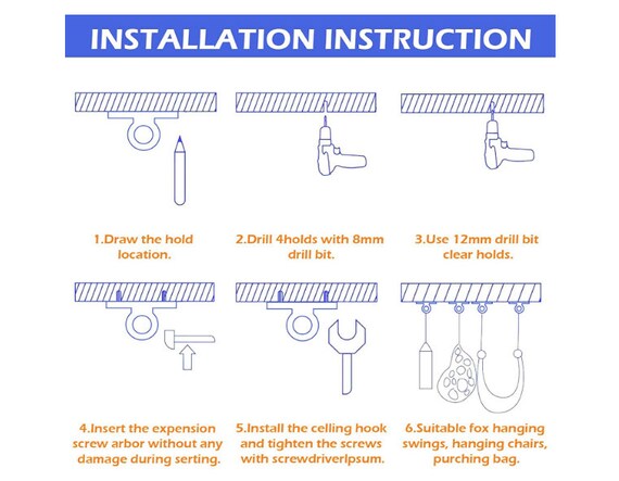 Suspension 2024 ceiling hooks