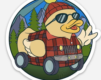 Adventure Duck/Vinyl Sticker/Jeep/Ducking