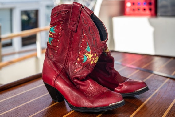 Capezio Red Western Boots S6.5 - resoled rare find