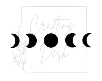 Moon phase decal | Laptop decal | Phase of the moon | Lunar phase vinyl decal